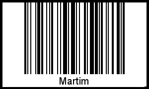 Der Voname Martim als Barcode und QR-Code
