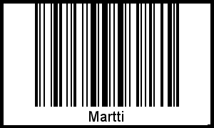 Interpretation von Martti als Barcode