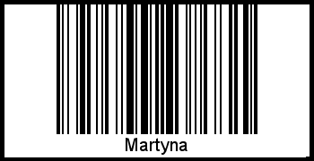 Barcode des Vornamen Martyna