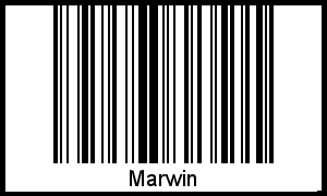 Barcode des Vornamen Marwin