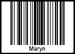 Barcode des Vornamen Maryn