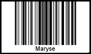Barcode des Vornamen Maryse