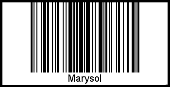 Der Voname Marysol als Barcode und QR-Code