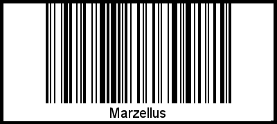 Der Voname Marzellus als Barcode und QR-Code