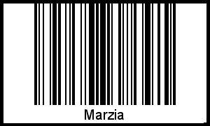 Barcode des Vornamen Marzia