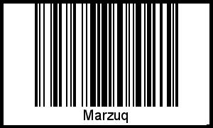 Barcode des Vornamen Marzuq