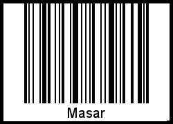 Masar als Barcode und QR-Code