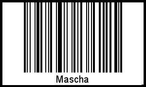 Der Voname Mascha als Barcode und QR-Code