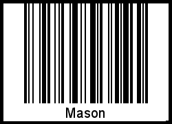 Der Voname Mason als Barcode und QR-Code