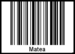 Matea als Barcode und QR-Code