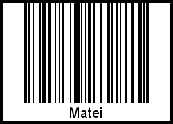 Interpretation von Matei als Barcode