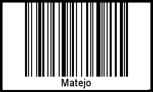 Interpretation von Matejo als Barcode