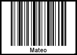 Barcode des Vornamen Mateo