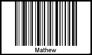 Barcode des Vornamen Mathew