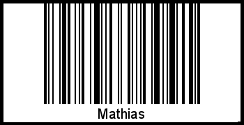 Barcode des Vornamen Mathias
