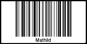 Interpretation von Mathild als Barcode