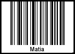 Matia als Barcode und QR-Code