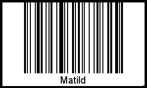 Matild als Barcode und QR-Code
