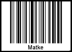 Interpretation von Matke als Barcode