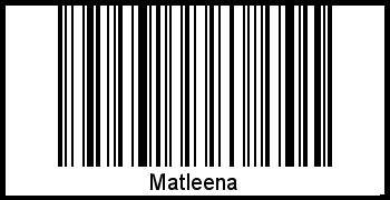 Interpretation von Matleena als Barcode