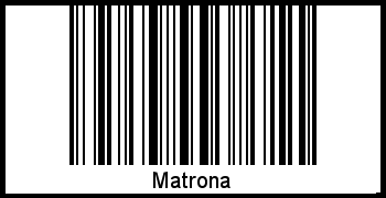 Der Voname Matrona als Barcode und QR-Code