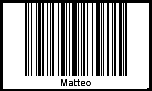 Barcode des Vornamen Matteo