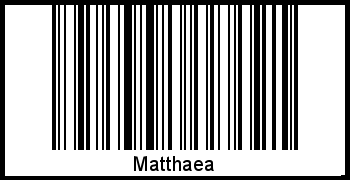 Interpretation von Matthaea als Barcode