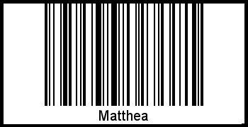 Barcode des Vornamen Matthea