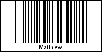 Interpretation von Matthiew als Barcode