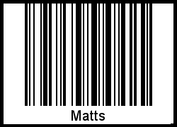 Barcode des Vornamen Matts