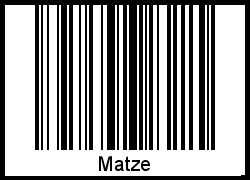 Matze als Barcode und QR-Code