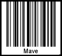 Barcode des Vornamen Mave