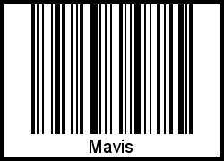 Barcode des Vornamen Mavis