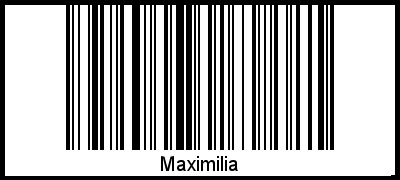 Interpretation von Maximilia als Barcode