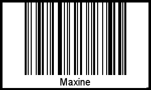 Der Voname Maxine als Barcode und QR-Code