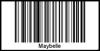 Barcode des Vornamen Maybelle