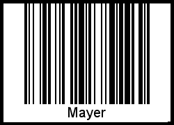 Barcode des Vornamen Mayer