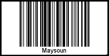 Interpretation von Maysoun als Barcode