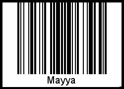 Barcode des Vornamen Mayya