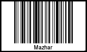Interpretation von Mazhar als Barcode