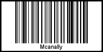 Mcanally als Barcode und QR-Code