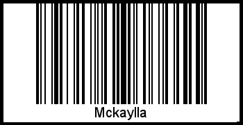 Der Voname Mckaylla als Barcode und QR-Code
