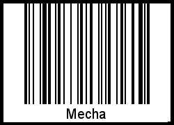 Mecha als Barcode und QR-Code