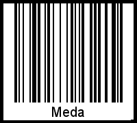 Barcode des Vornamen Meda