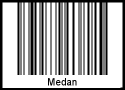 Barcode des Vornamen Medan