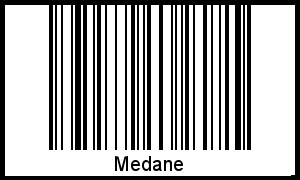 Barcode des Vornamen Medane