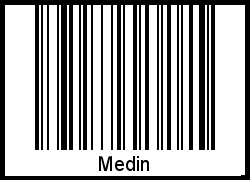 Barcode des Vornamen Medin