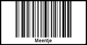 Interpretation von Meentje als Barcode