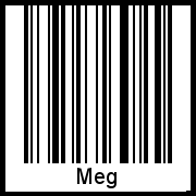 Barcode des Vornamen Meg