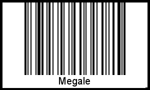 Barcode des Vornamen Megale
